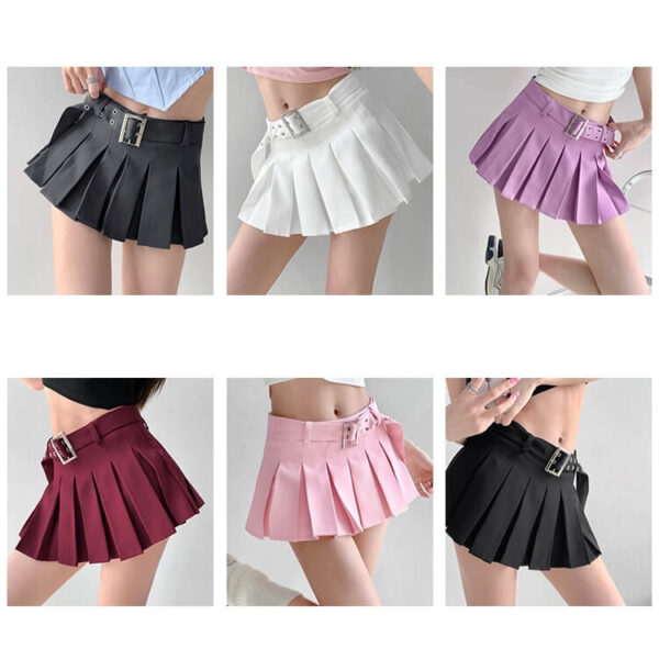 Buckle belt mini skirt - Image 7