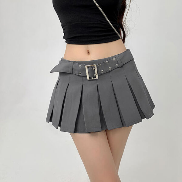 Buckle belt mini skirt - Image 6