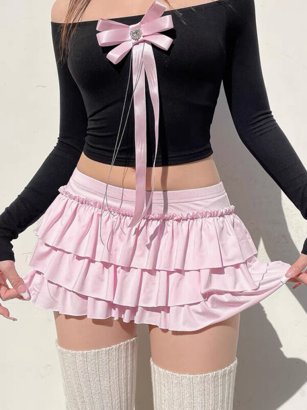 bow layered skirt - Image 4